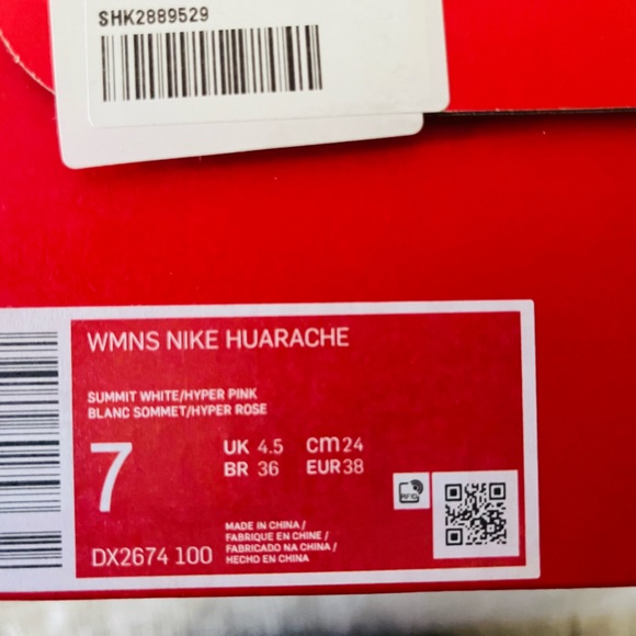 Nike Air Hurache Womens Running Gym Shoes Sneakers Pink Orange Size 6.5 7 new - Picture 9 of 9